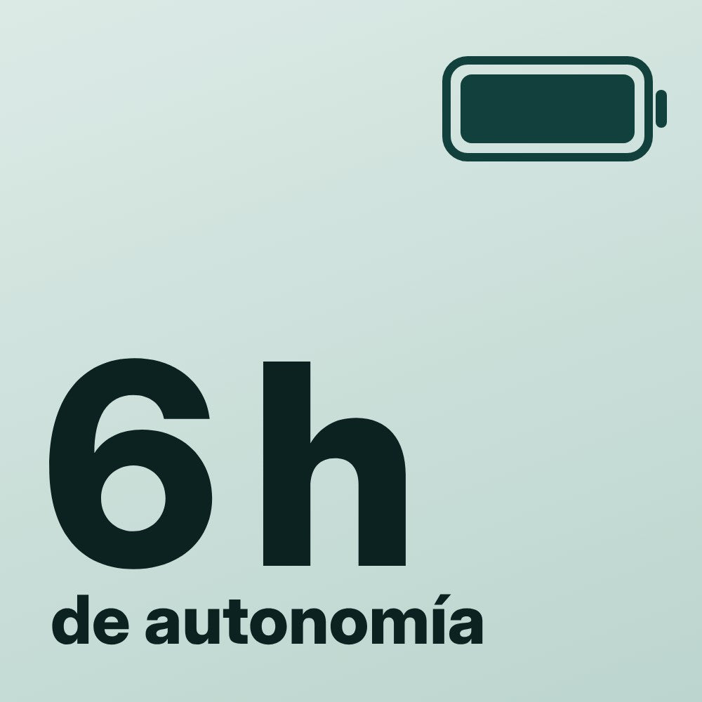 6 horas de autonomía y carga magnética