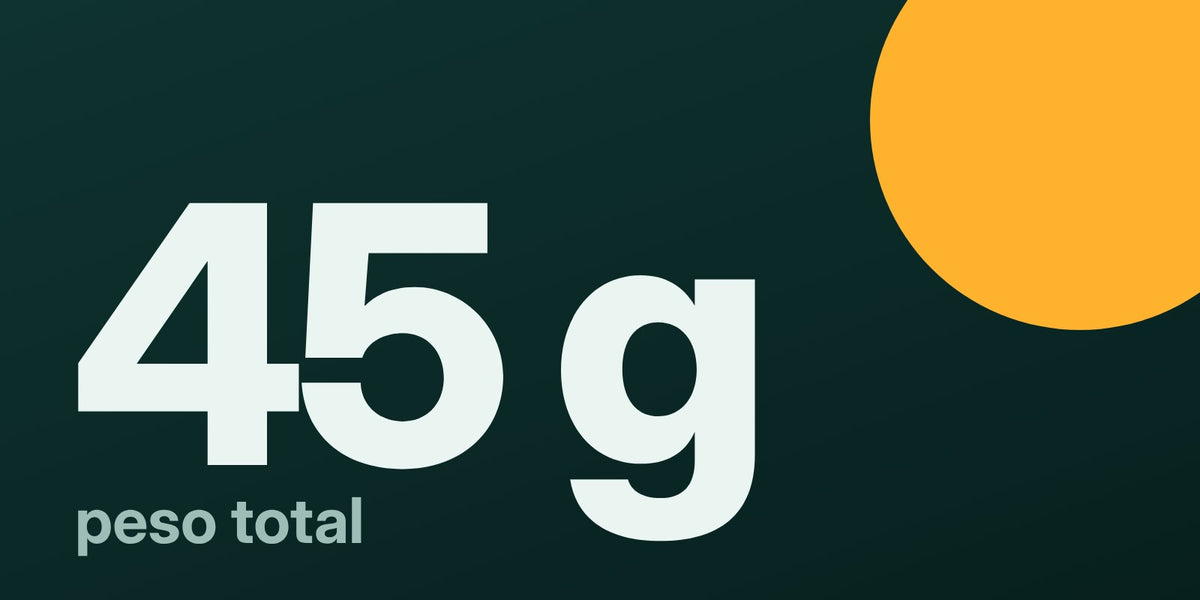 45 gramos de peso total